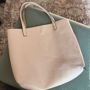 Vegan Leather Tote Bag with zippered pouch included